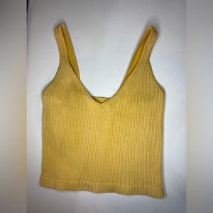 V neck crop tank top